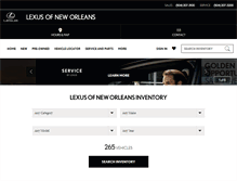 Tablet Screenshot of lexusneworleans.com